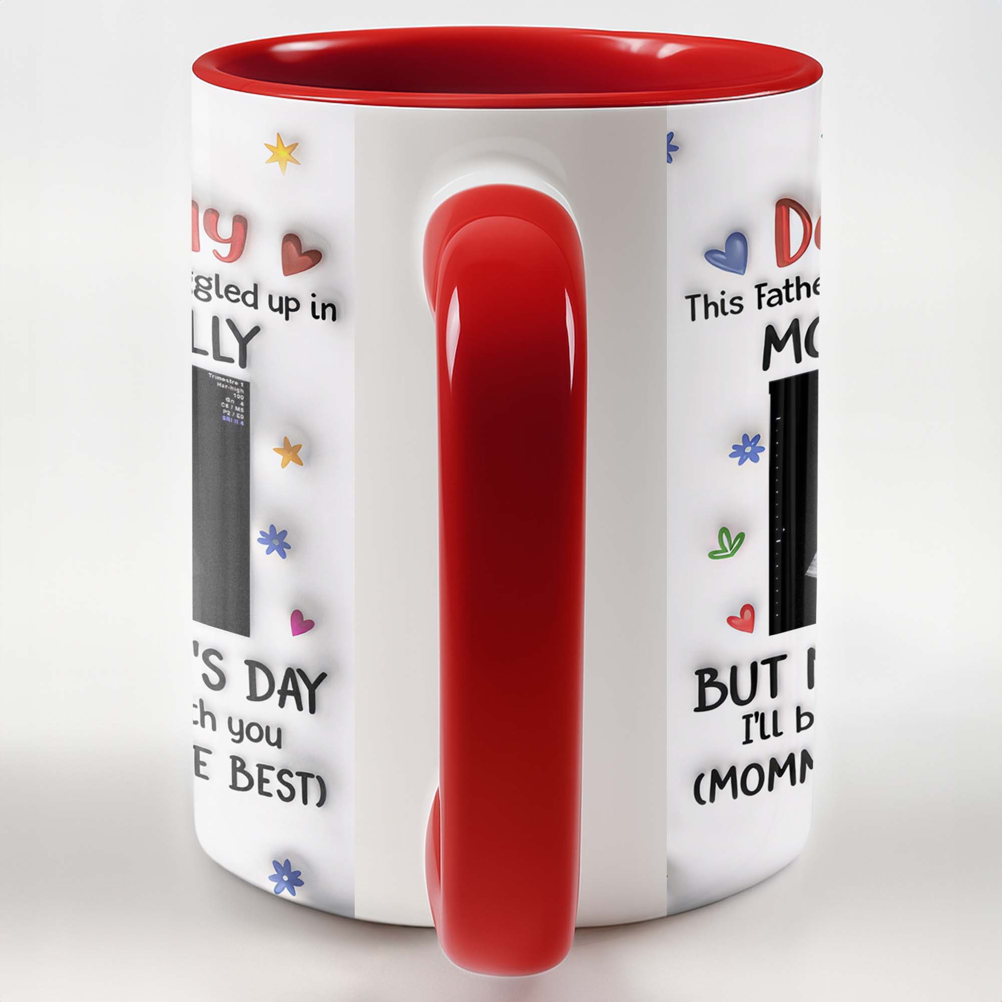 Personalized Accent Mug Custom Ultrasound Photo Gift for Dad Accent Mug GradoCreations