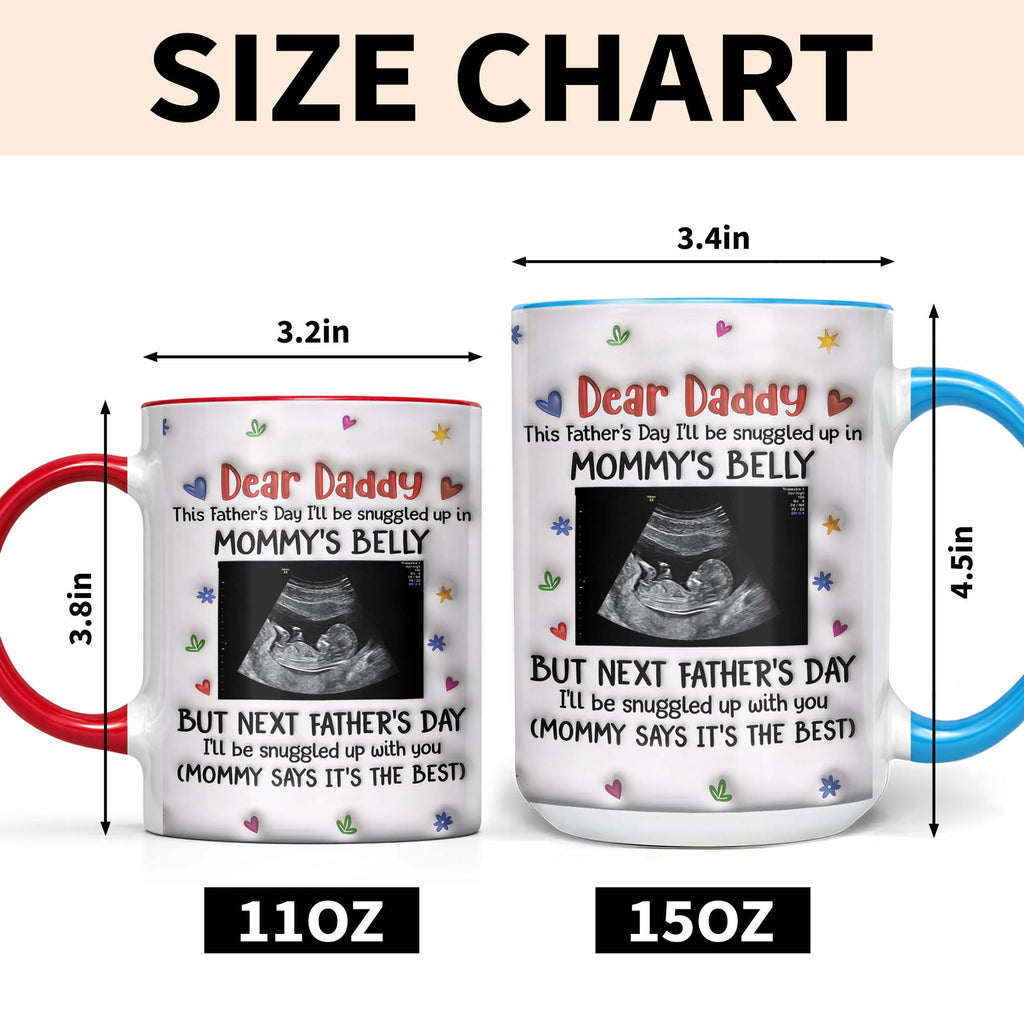 Personalized Accent Mug Custom Ultrasound Photo Gift for Dad Accent Mug GradoCreations