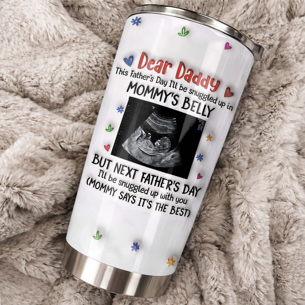 Personalized Stainless Steel Tumbler for Dad Ultrasound Photo Gift Tumbler GradoCreations