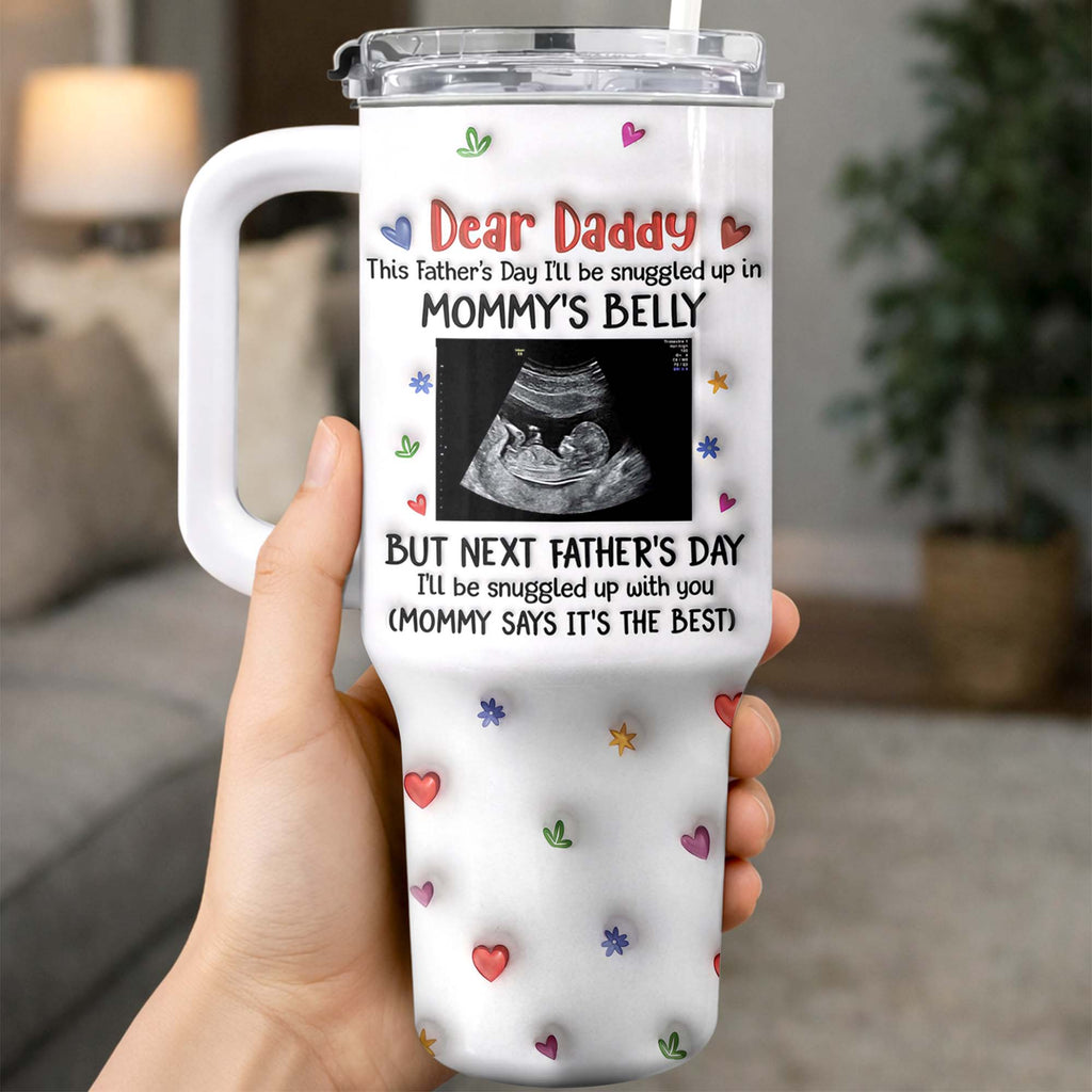 Personalized 40oz Tumbler for Dad with Ultrasound Design Gift 40oz Tumbler GradoCreations
