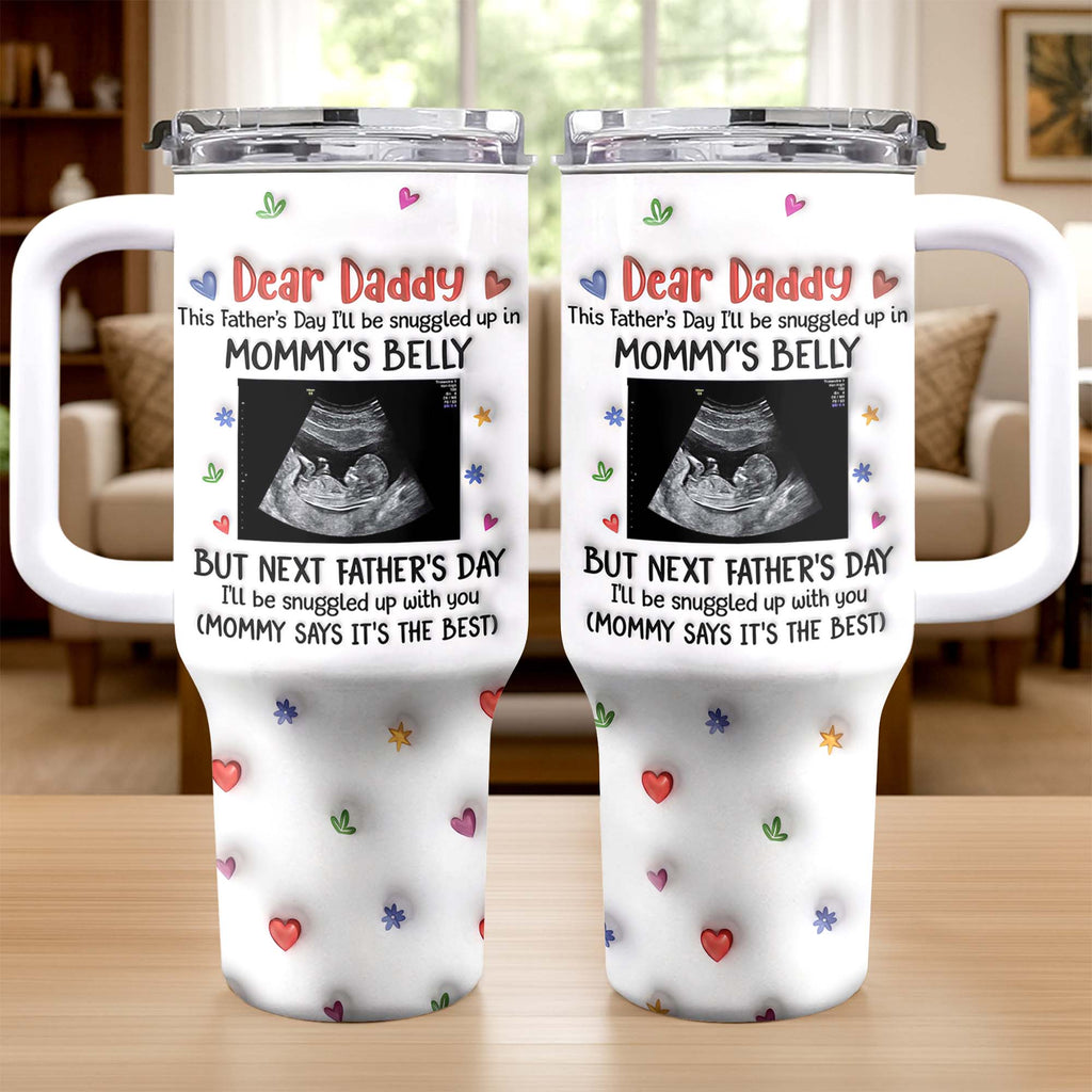 Personalized 40oz Tumbler for Dad with Ultrasound Design Gift 40oz Tumbler GradoCreations