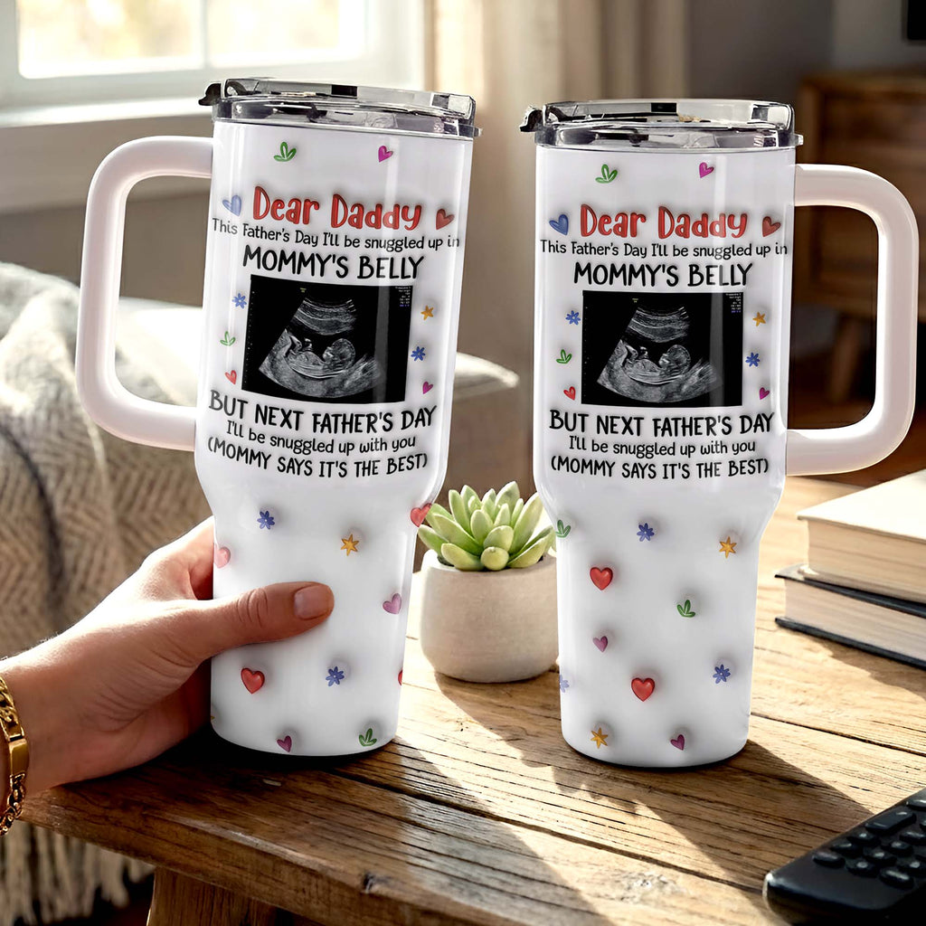 Personalized 40oz Tumbler for Dad with Ultrasound Design Gift 40oz Tumbler GradoCreations