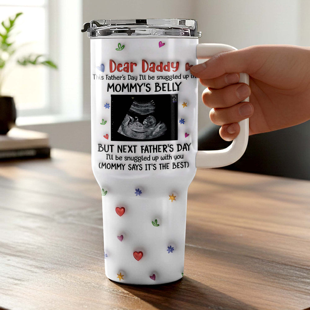 Personalized 40oz Tumbler for Dad with Ultrasound Design Gift 40oz Tumbler GradoCreations