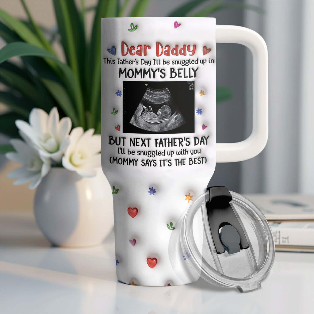 Personalized 40oz Tumbler for Dad with Ultrasound Design Gift 40oz Tumbler GradoCreations