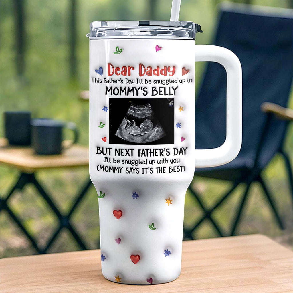 Personalized 40oz Tumbler for Dad with Ultrasound Design Gift 40oz Tumbler GradoCreations
