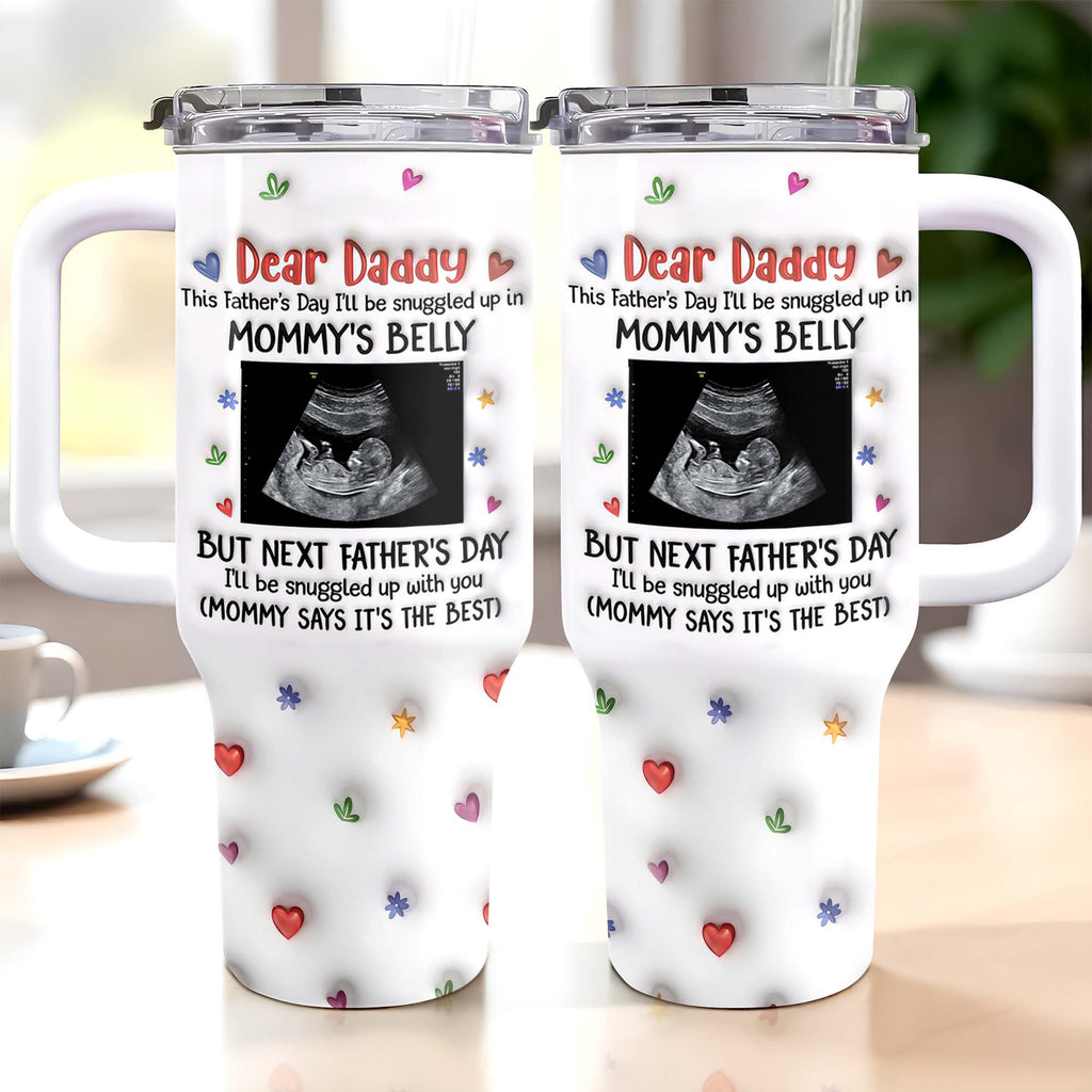 Personalized 40oz Tumbler for Dad with Ultrasound Design Gift 40oz Tumbler GradoCreations