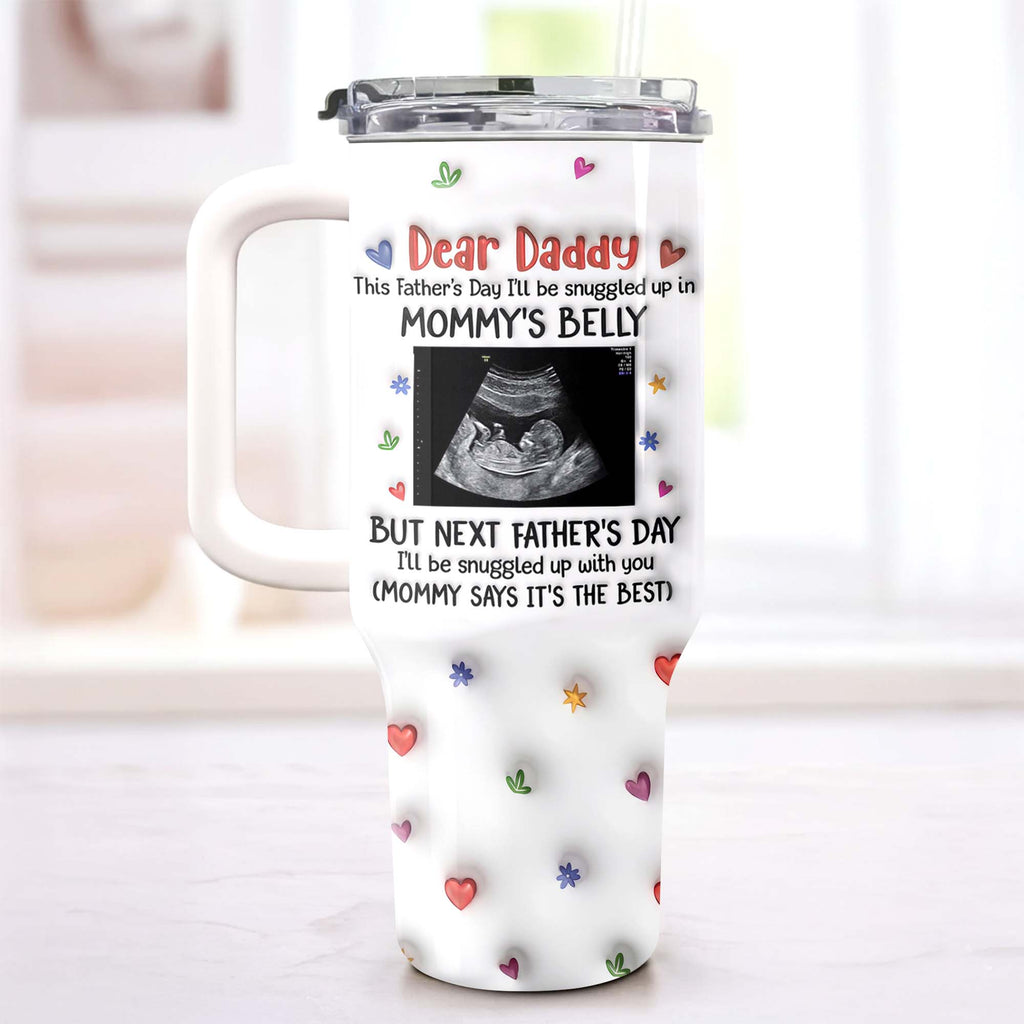 Personalized 40oz Tumbler for Dad with Ultrasound Design Gift 40oz Tumbler GradoCreations