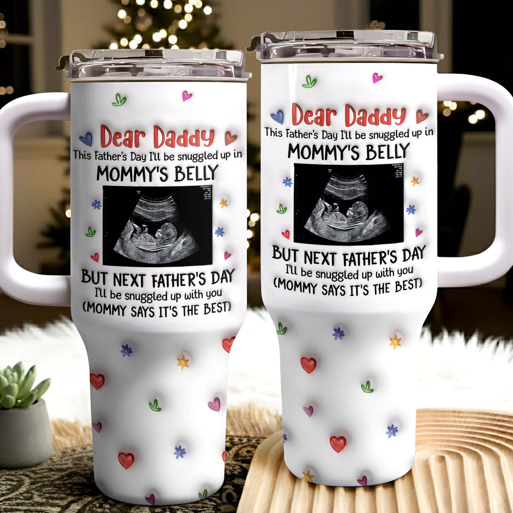 Personalized 40oz Tumbler for Dad with Ultrasound Design Gift 40oz Tumbler GradoCreations
