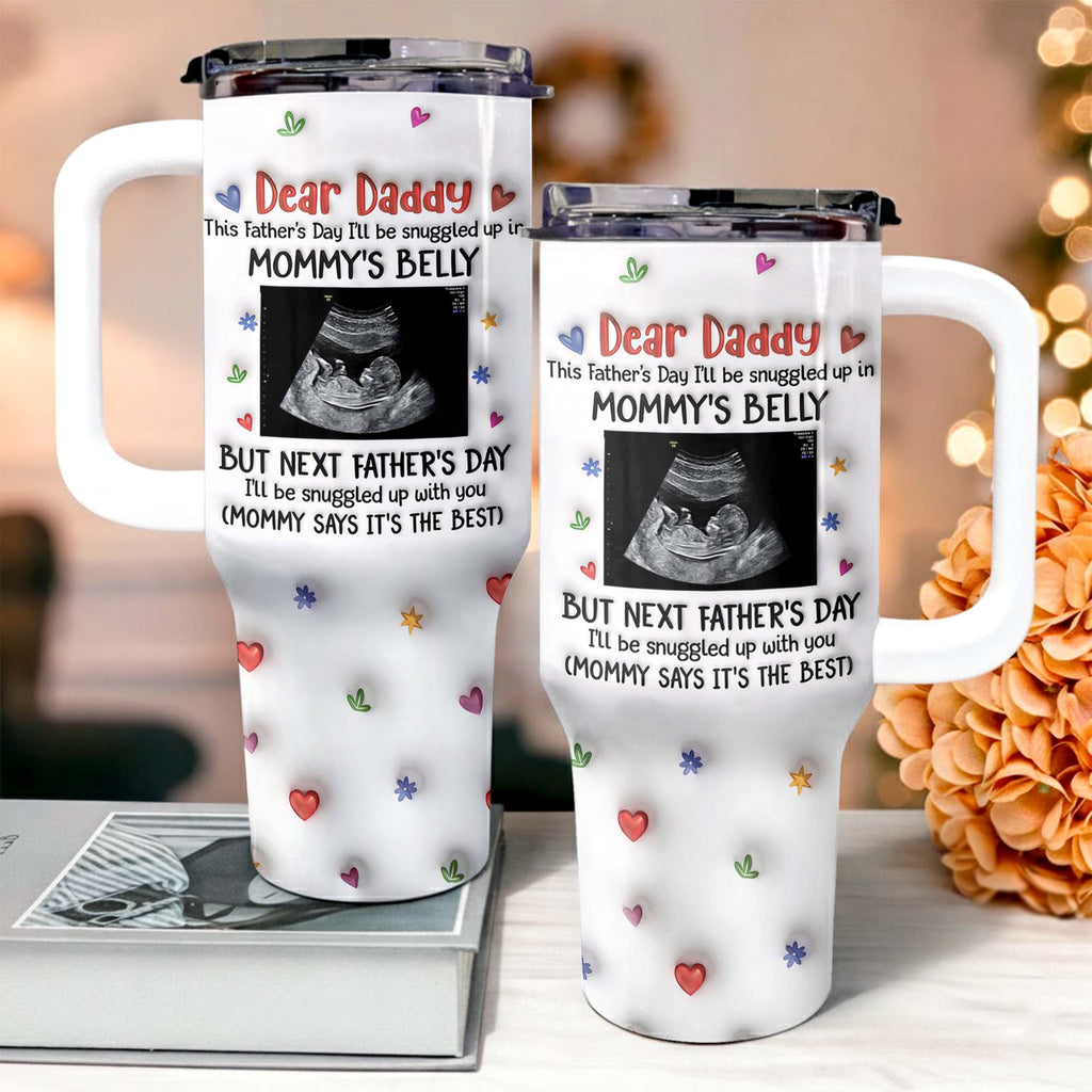 Personalized 40oz Tumbler for Dad with Ultrasound Design Gift 40oz Tumbler GradoCreations