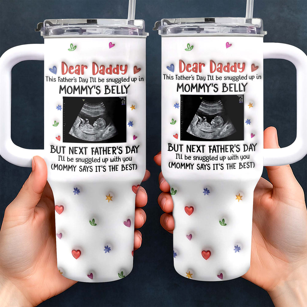 Personalized 40oz Tumbler for Dad with Ultrasound Design Gift 40oz Tumbler GradoCreations