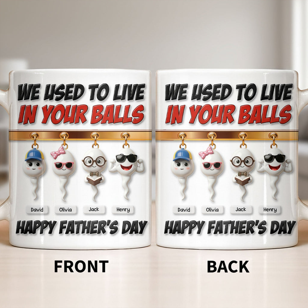 Personalized Funny Father's Day Coffee Mug Custom Art Gift for Dad Edge-to-edge Mug GradoCreations