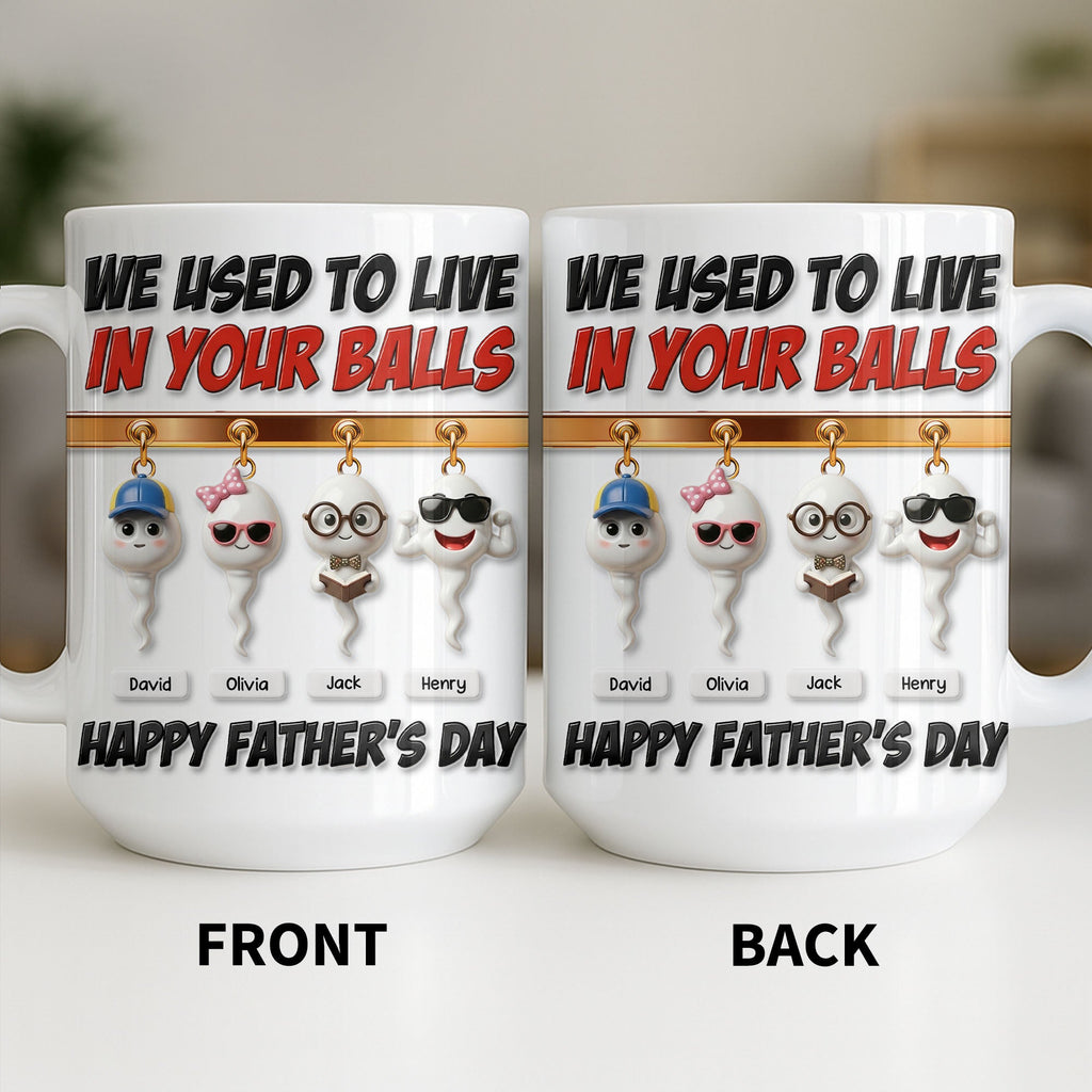 Personalized Funny Father's Day Coffee Mug Custom Art Gift for Dad Edge-to-edge Mug GradoCreations
