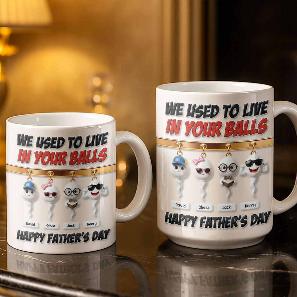Personalized Funny Father's Day Coffee Mug Custom Art Gift for Dad Edge-to-edge Mug GradoCreations