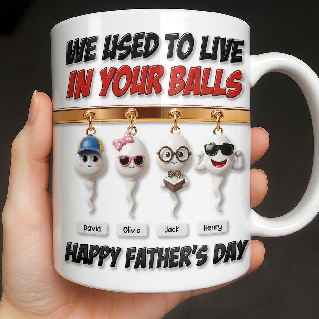 Personalized Funny Father's Day Coffee Mug Custom Art Gift for Dad Edge-to-edge Mug GradoCreations