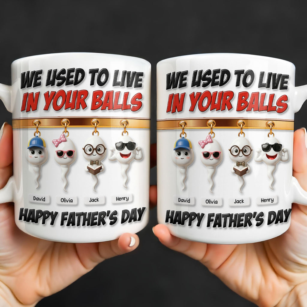 Personalized Funny Father's Day Coffee Mug Custom Art Gift for Dad Edge-to-edge Mug GradoCreations