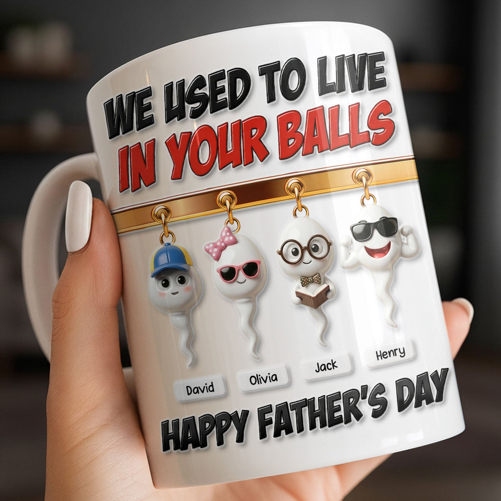 Personalized Funny Father's Day Coffee Mug Custom Art Gift for Dad Edge-to-edge Mug GradoCreations