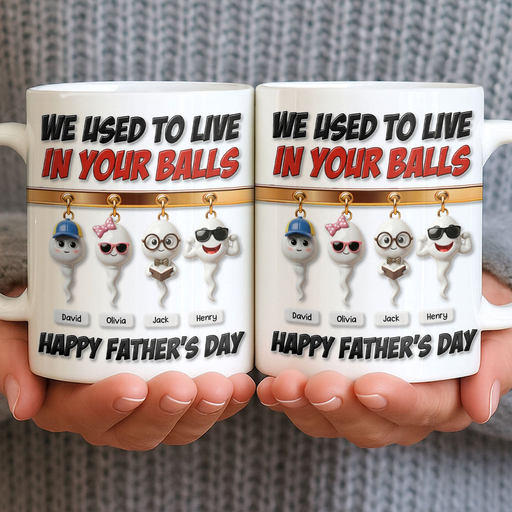 Personalized Funny Father's Day Coffee Mug Custom Art Gift for Dad Edge-to-edge Mug GradoCreations
