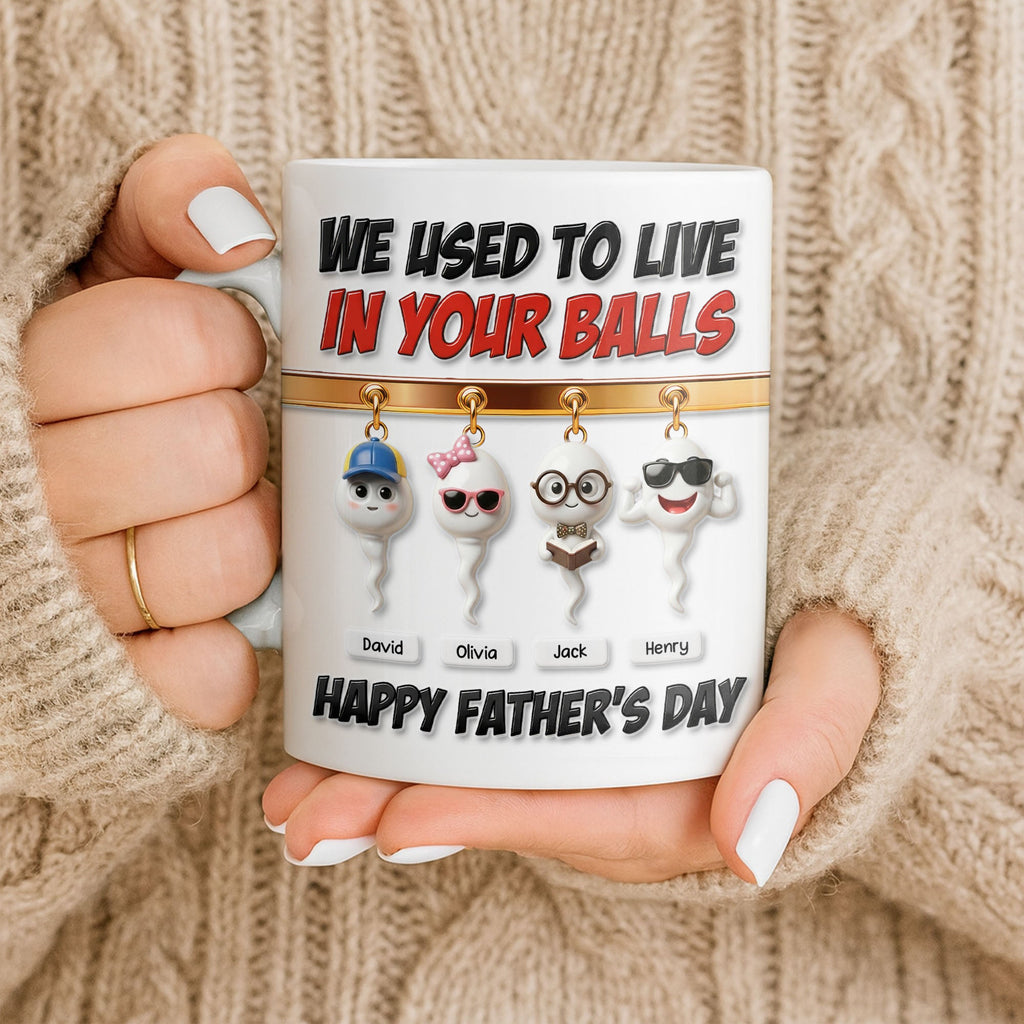 Personalized Funny Father's Day Coffee Mug Custom Art Gift for Dad Edge-to-edge Mug GradoCreations