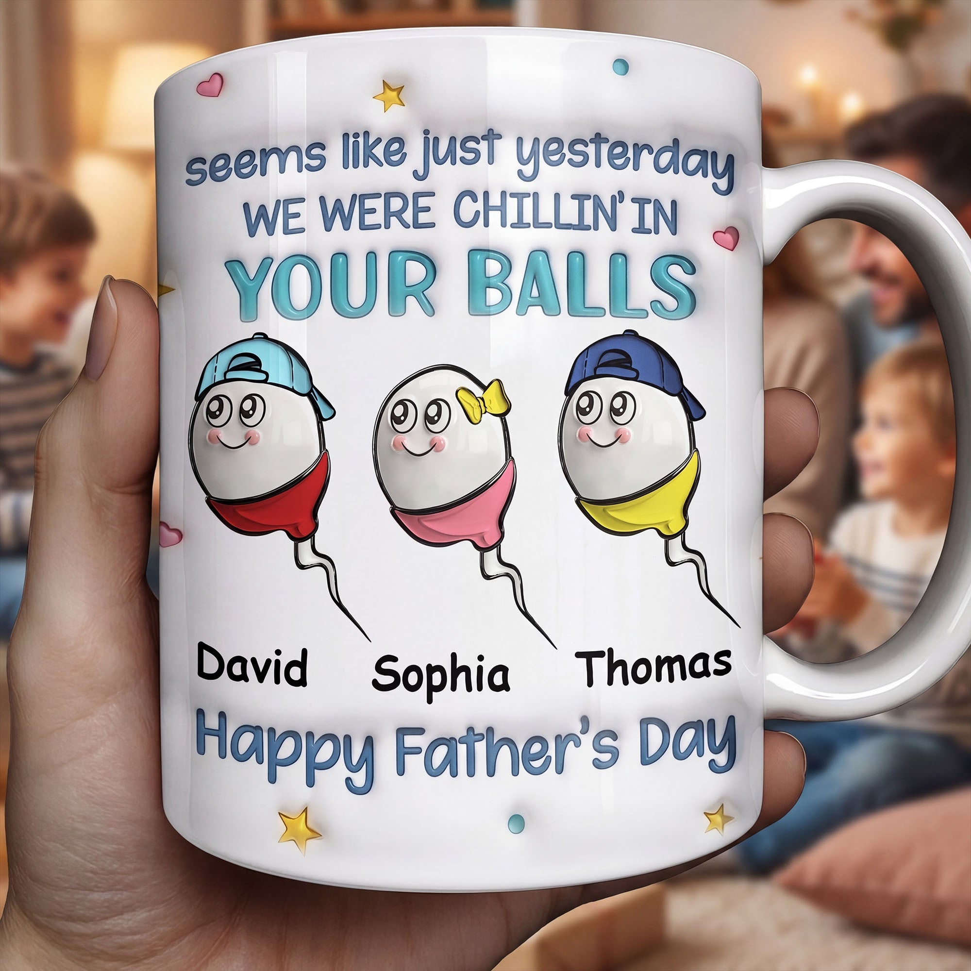 Personalized Funny Dad Coffee Mug Custom Gift for Father's Day Edge-to-edge Mug GradoCreations