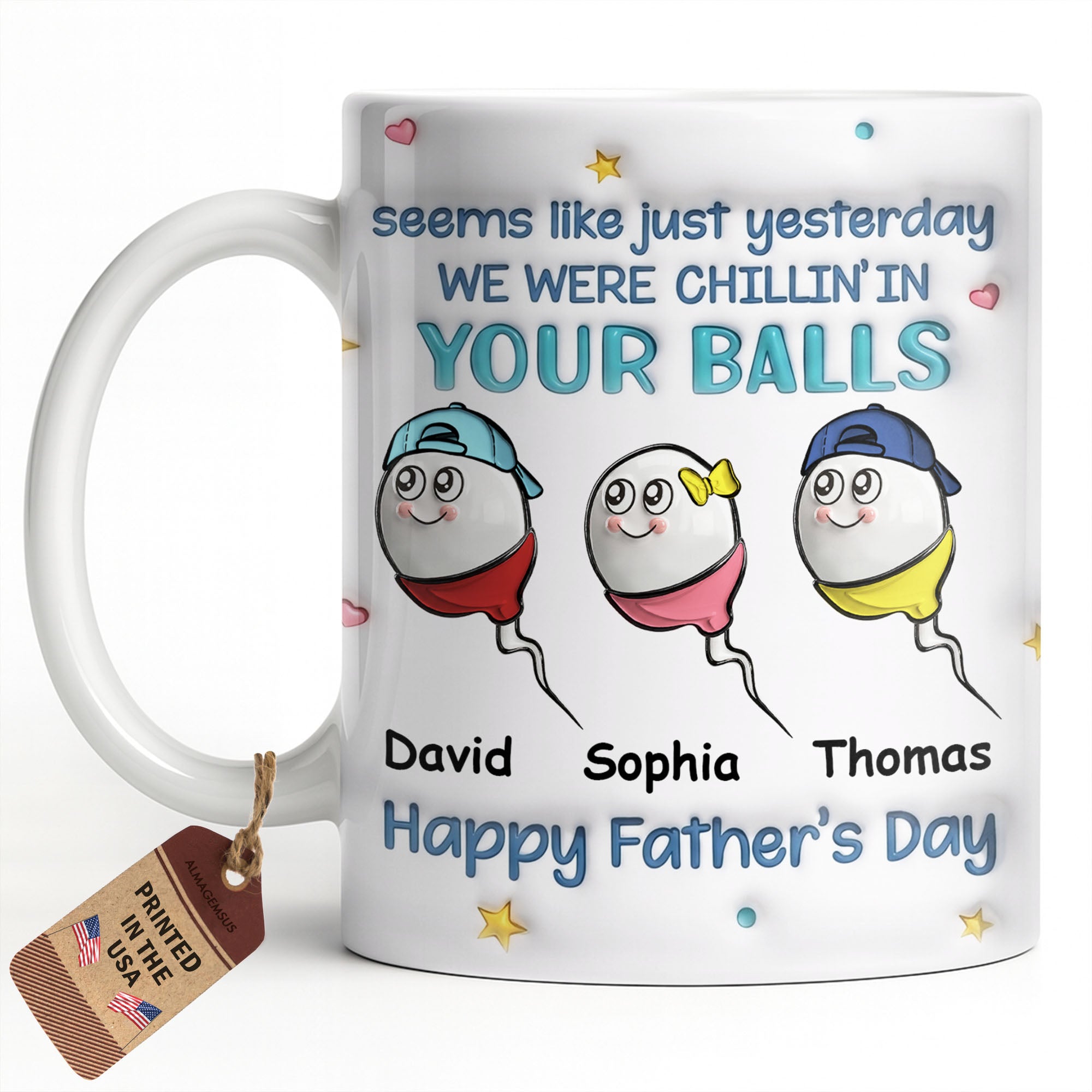 Personalized Funny Dad Coffee Mug Custom Gift for Father's Day Edge-to-edge Mug GradoCreations
