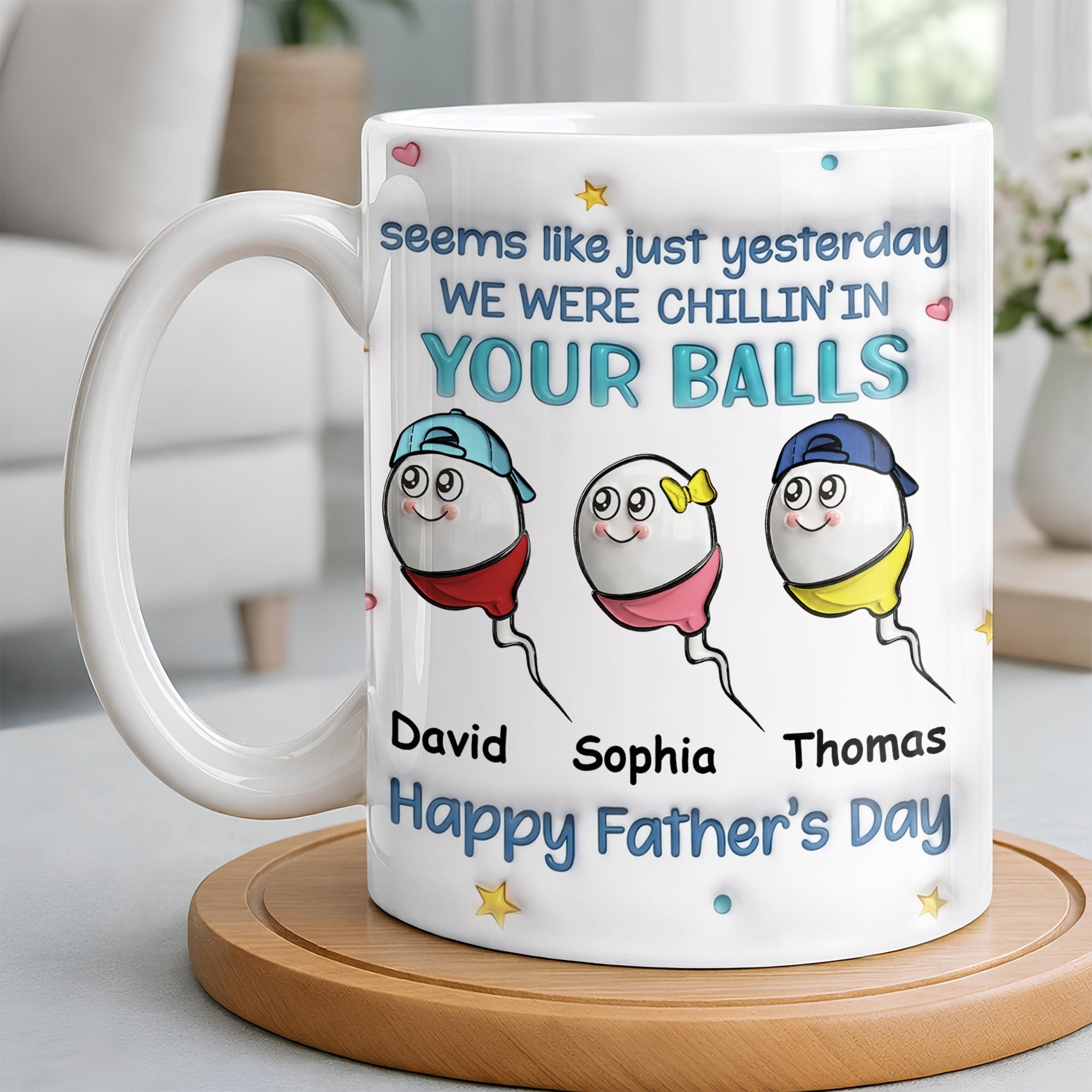 Personalized Funny Dad Coffee Mug Custom Gift for Father's Day Edge-to-edge Mug GradoCreations