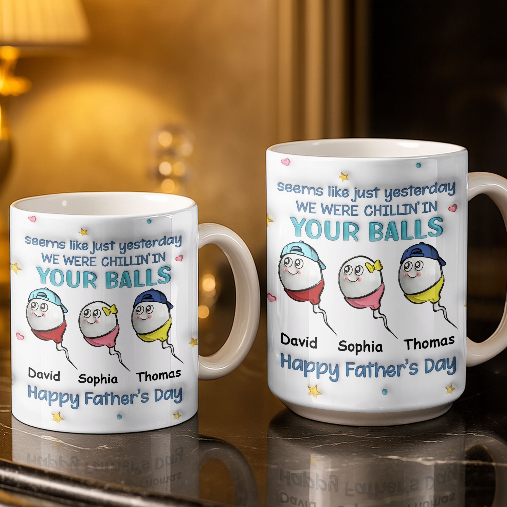 Personalized Funny Dad Coffee Mug Custom Gift for Father's Day Edge-to-edge Mug GradoCreations