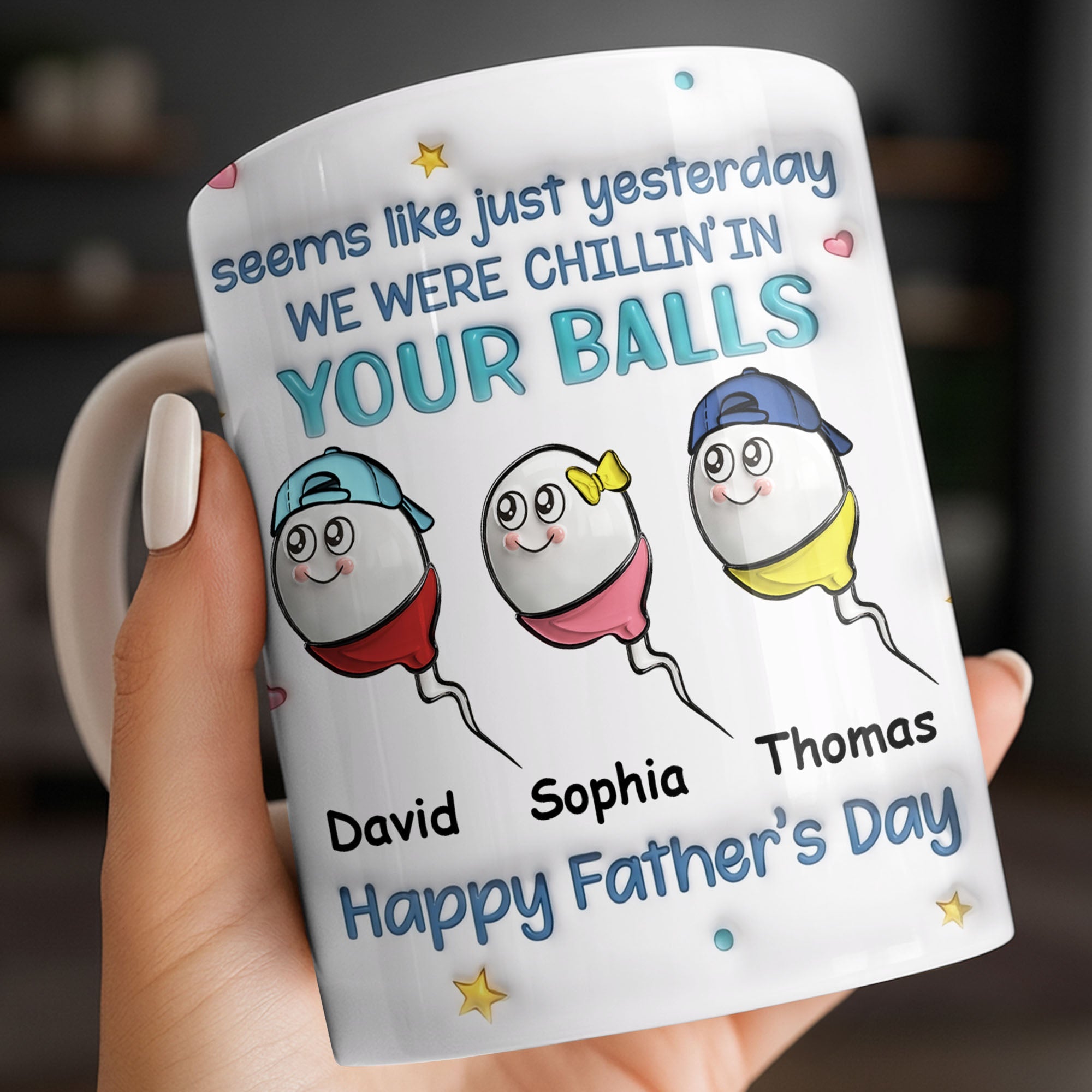 Personalized Funny Dad Coffee Mug Custom Gift for Father's Day Edge-to-edge Mug GradoCreations