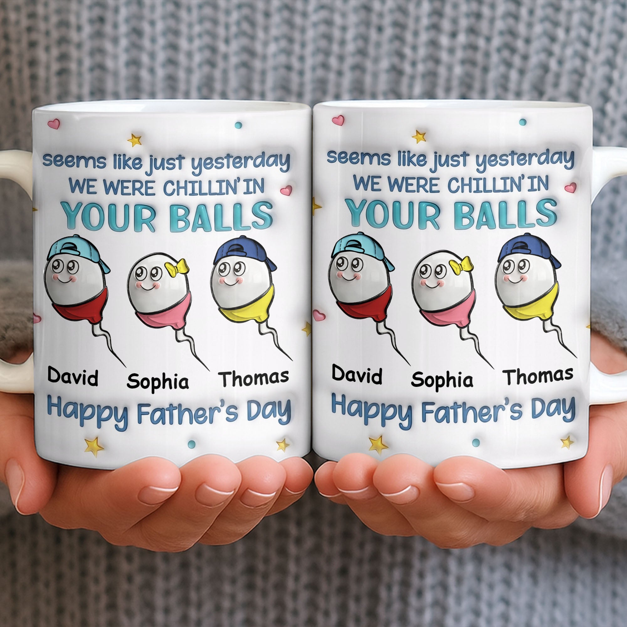 Personalized Funny Dad Coffee Mug Custom Gift for Father's Day Edge-to-edge Mug GradoCreations