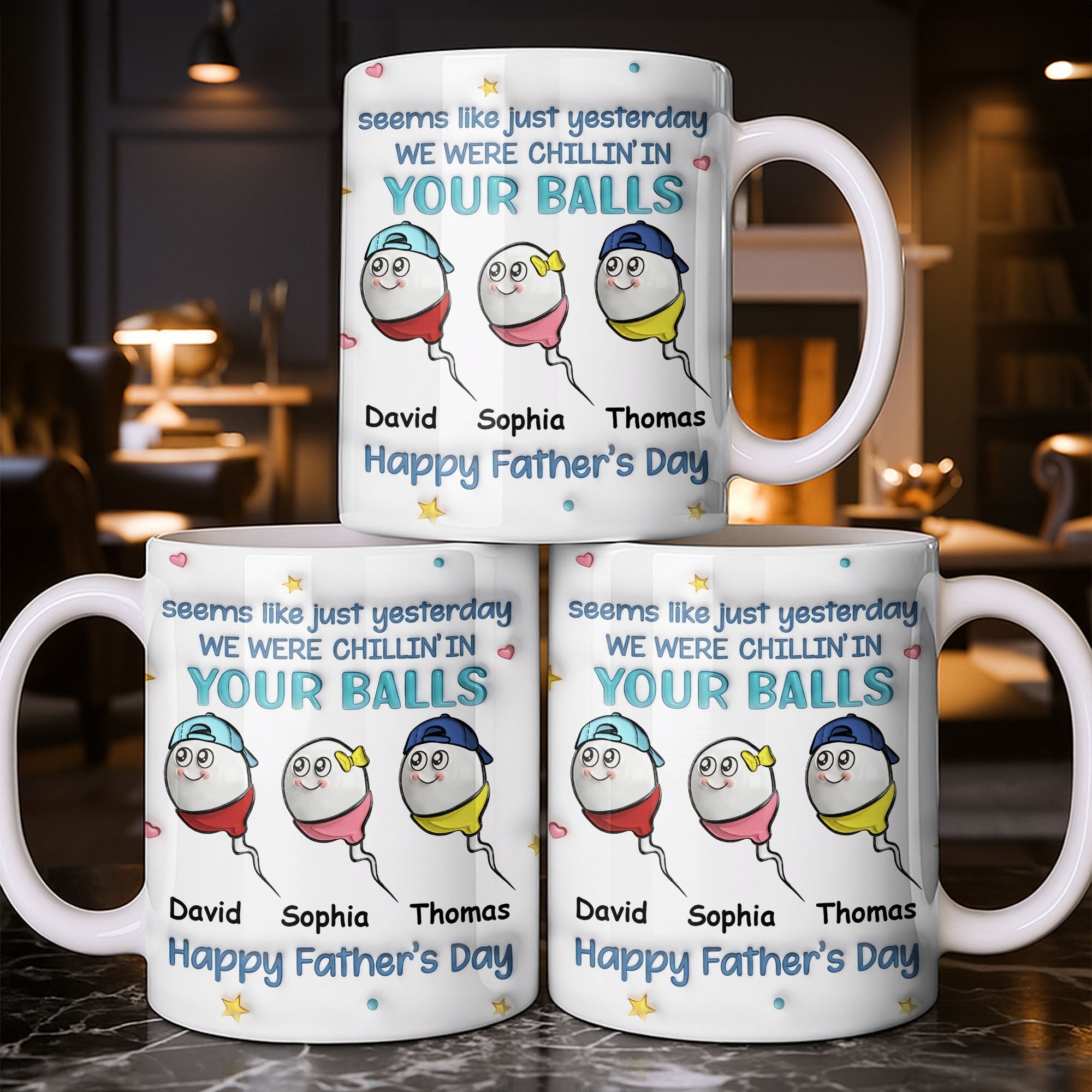 Personalized Funny Dad Coffee Mug Custom Gift for Father's Day Edge-to-edge Mug GradoCreations