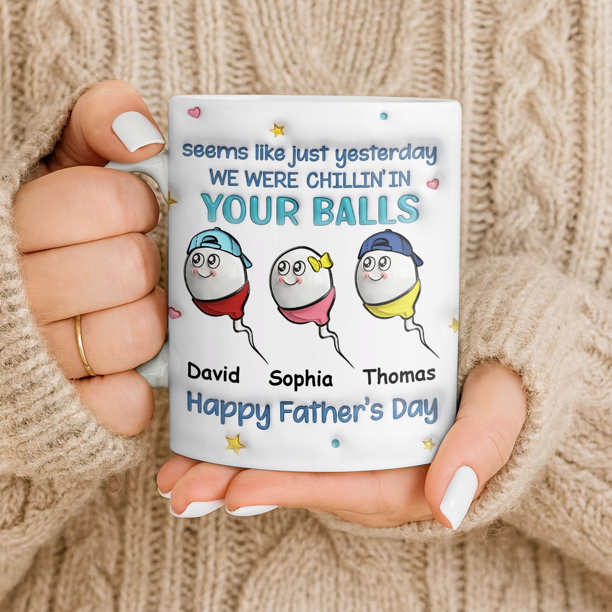 Personalized Funny Dad Coffee Mug Custom Gift for Father's Day Edge-to-edge Mug GradoCreations