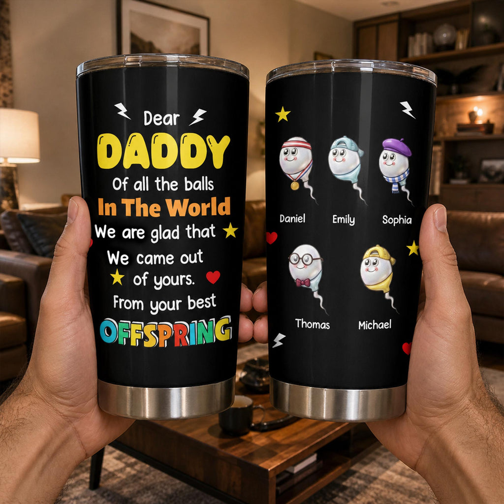 Personalized Funny Stainless Steel Tumbler for Dad Custom Name Gift Tumbler GradoCreations