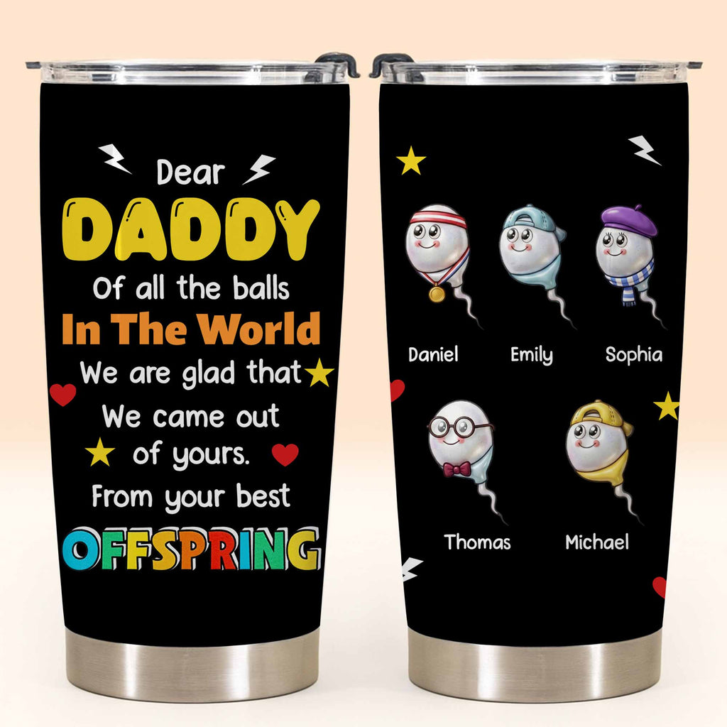 Personalized Funny Stainless Steel Tumbler for Dad Custom Name Gift Tumbler GradoCreations