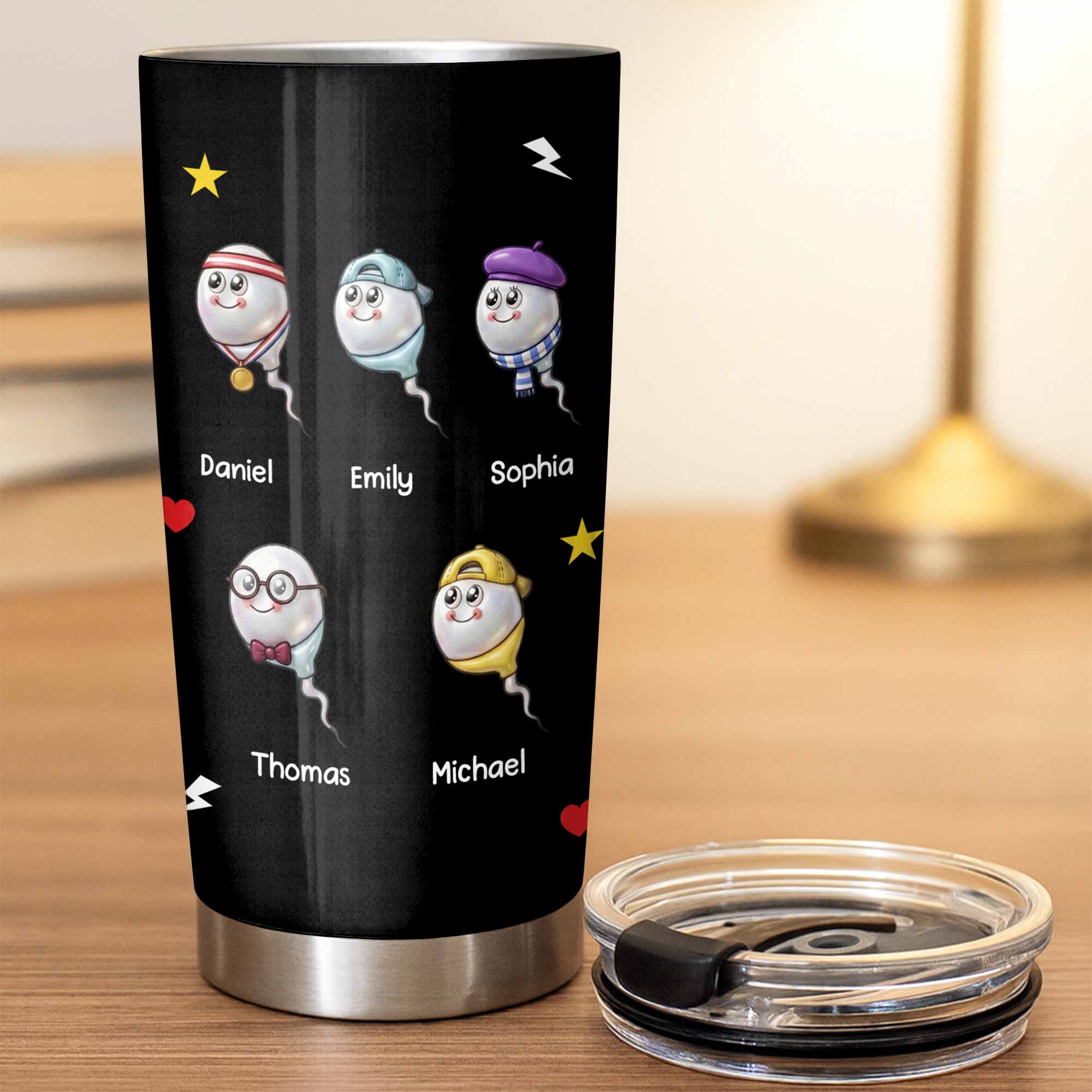 Personalized Funny Stainless Steel Tumbler for Dad Custom Name Gift Tumbler GradoCreations