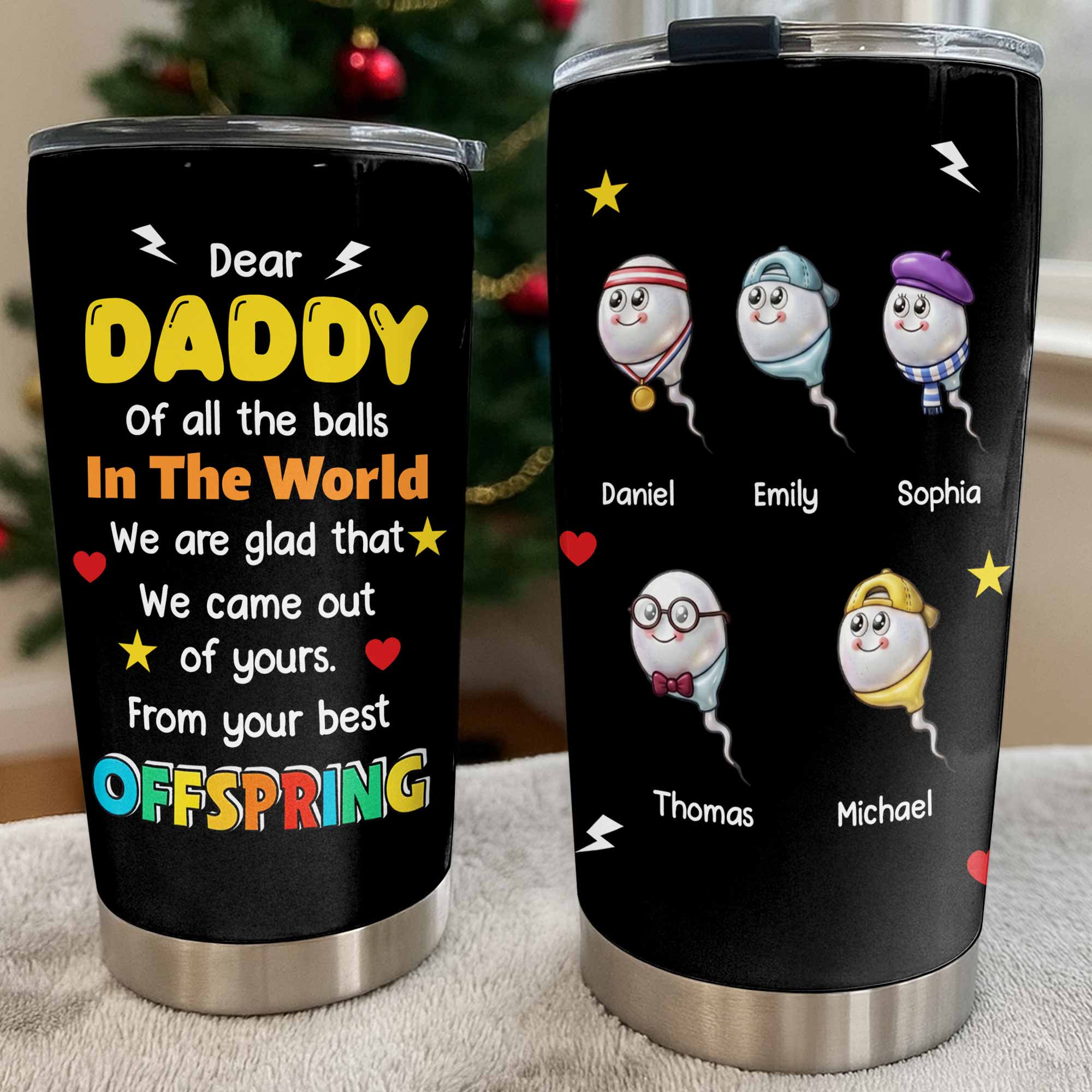 Personalized Funny Stainless Steel Tumbler for Dad Custom Name Gift Tumbler GradoCreations