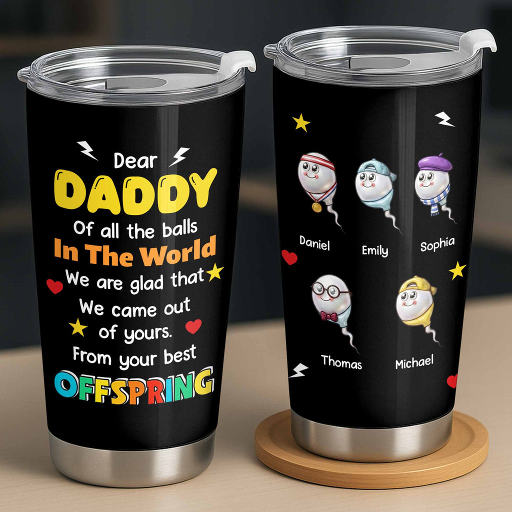 Personalized Funny Stainless Steel Tumbler for Dad Custom Name Gift Tumbler GradoCreations