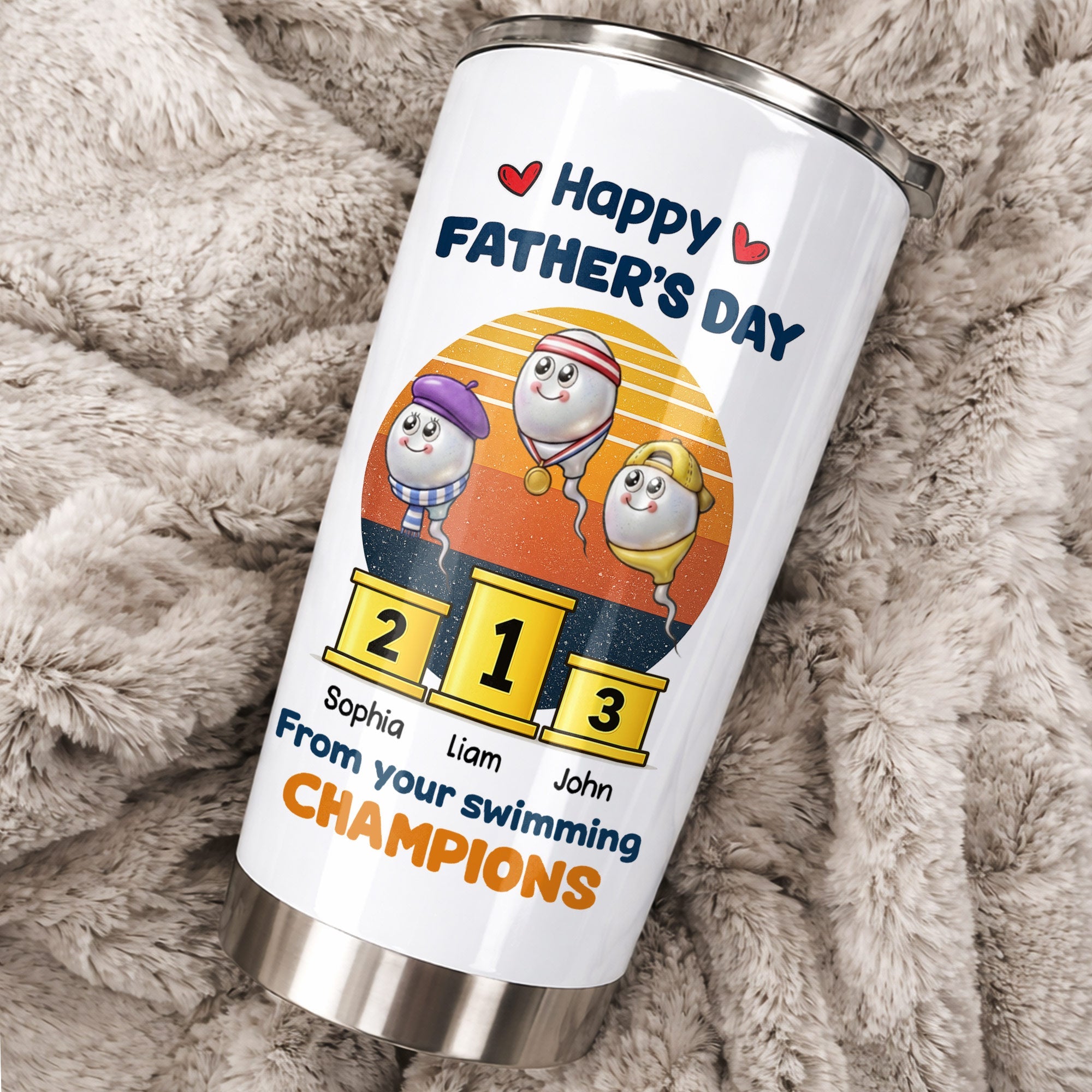 Personalized Stainless Steel Tumbler Custom Dad Gift 20oz/30oz Tumbler GradoCreations