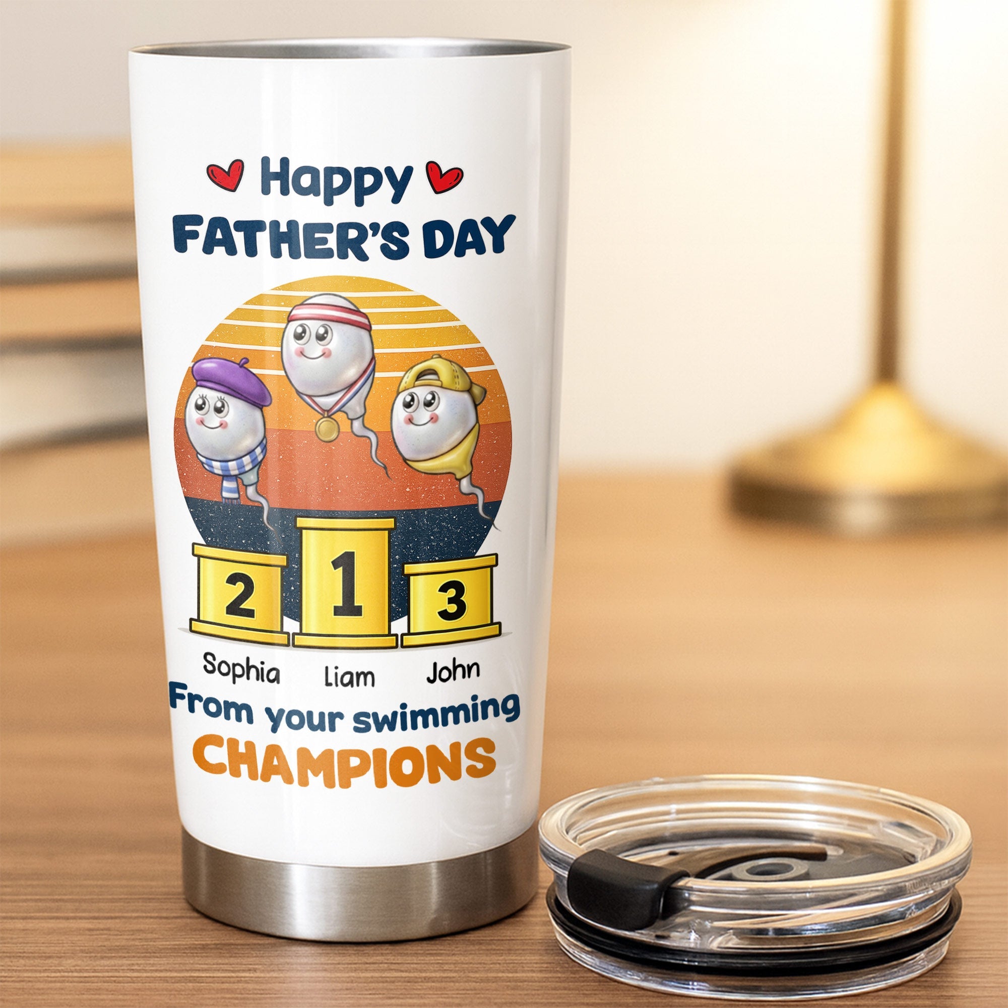 Personalized Stainless Steel Tumbler Custom Dad Gift 20oz/30oz Tumbler GradoCreations