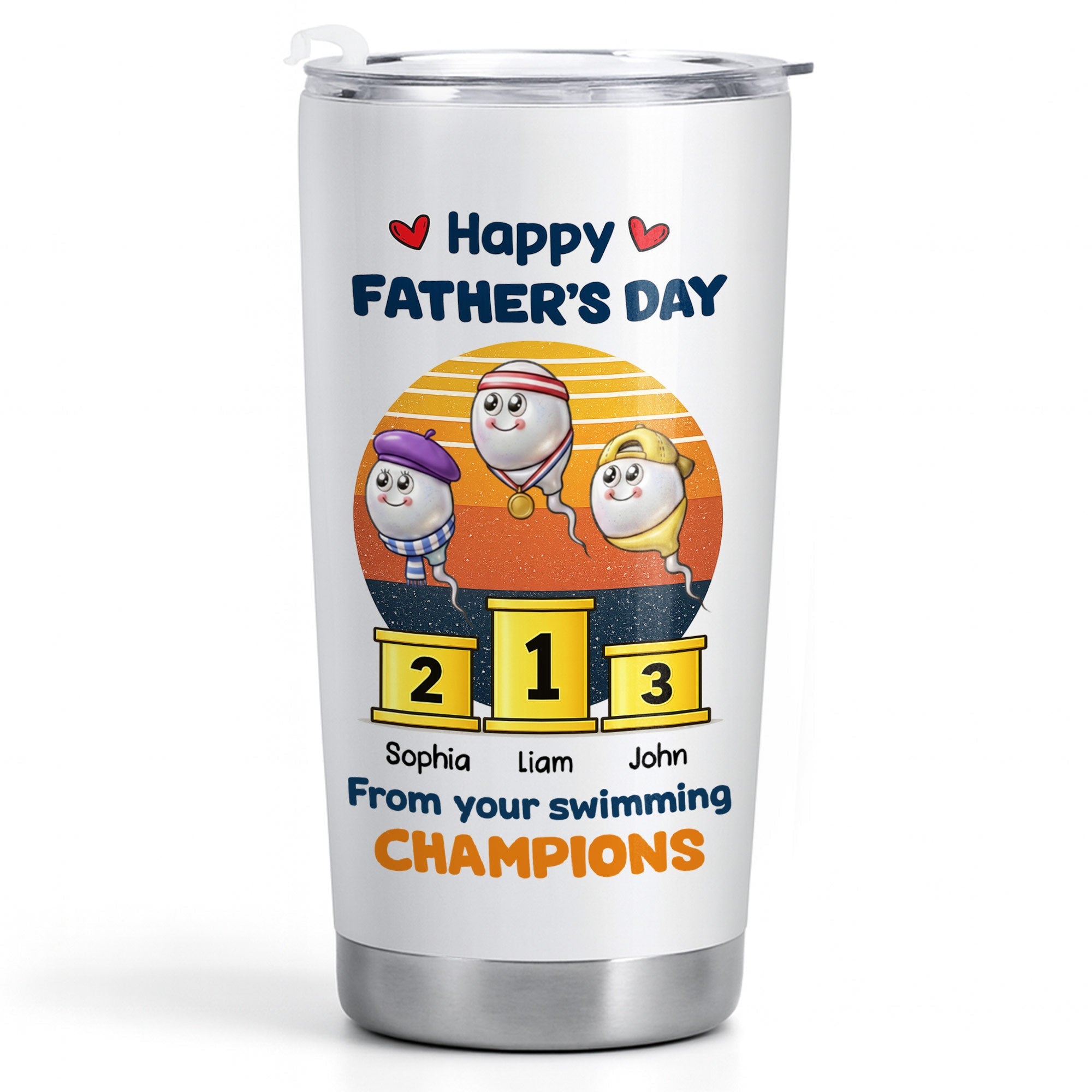 Personalized Stainless Steel Tumbler Custom Dad Gift 20oz/30oz Tumbler GradoCreations