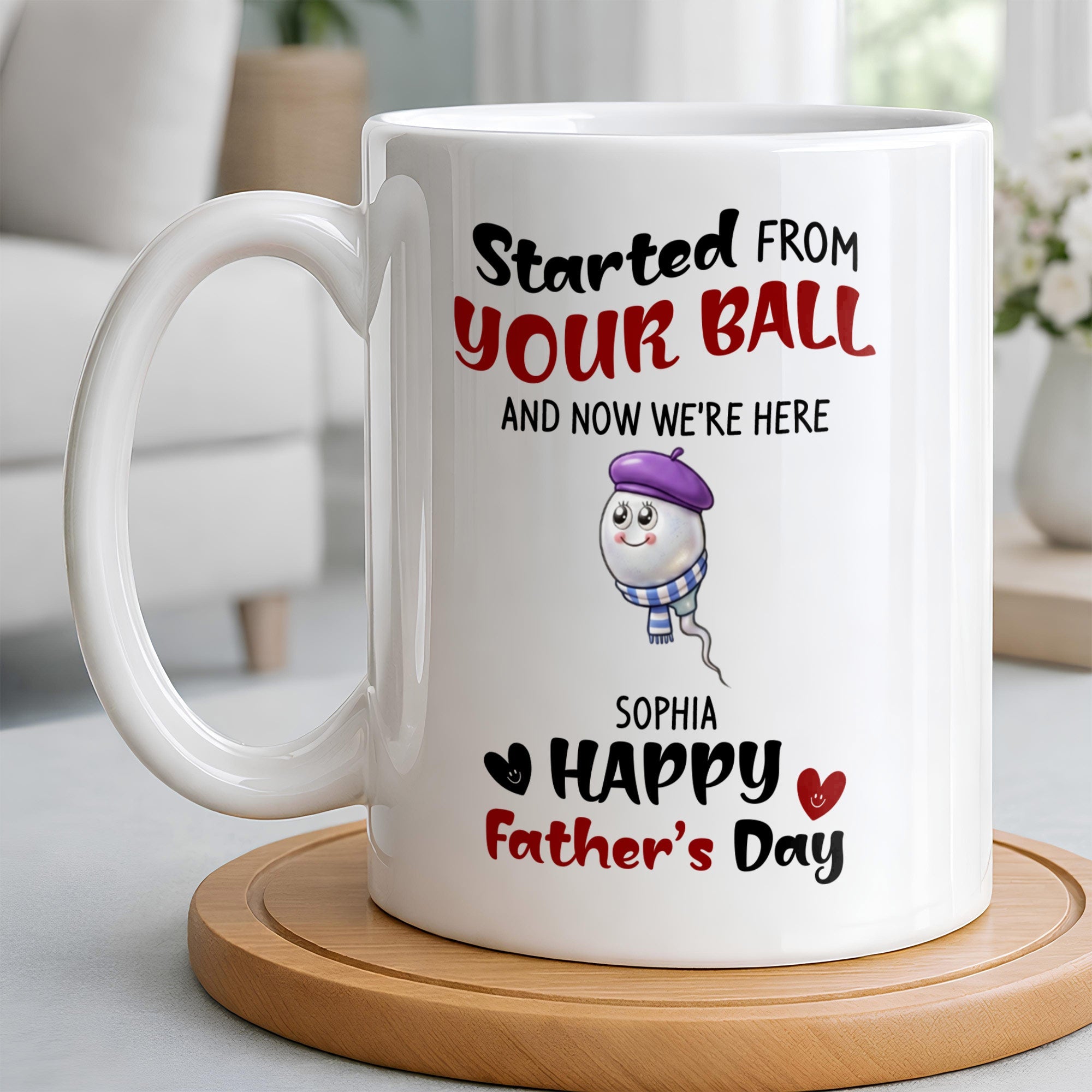 Personalized Coffee Mug Custom Message Gift for Dad Father's Day Edge-to-edge Mug GradoCreations
