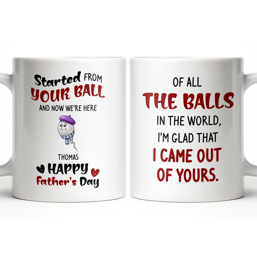Personalized Coffee Mug Custom Message Gift for Dad Father's Day Edge-to-edge Mug GradoCreations