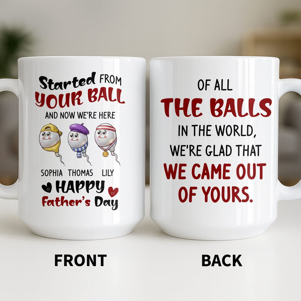 Personalized Coffee Mug Custom Message Gift for Dad Father's Day Edge-to-edge Mug GradoCreations