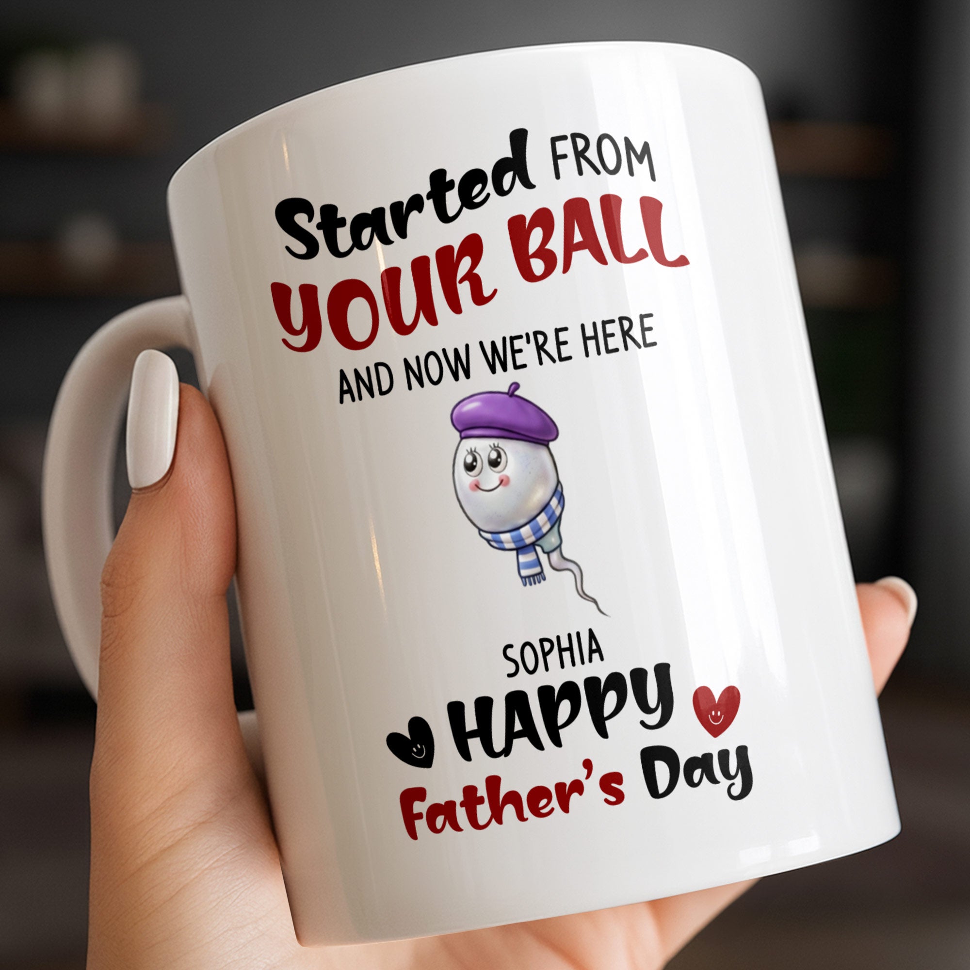 Personalized Coffee Mug Custom Message Gift for Dad Father's Day Edge-to-edge Mug GradoCreations