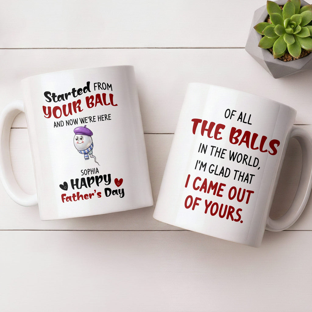 Personalized Coffee Mug Custom Message Gift for Dad Father's Day Edge-to-edge Mug GradoCreations