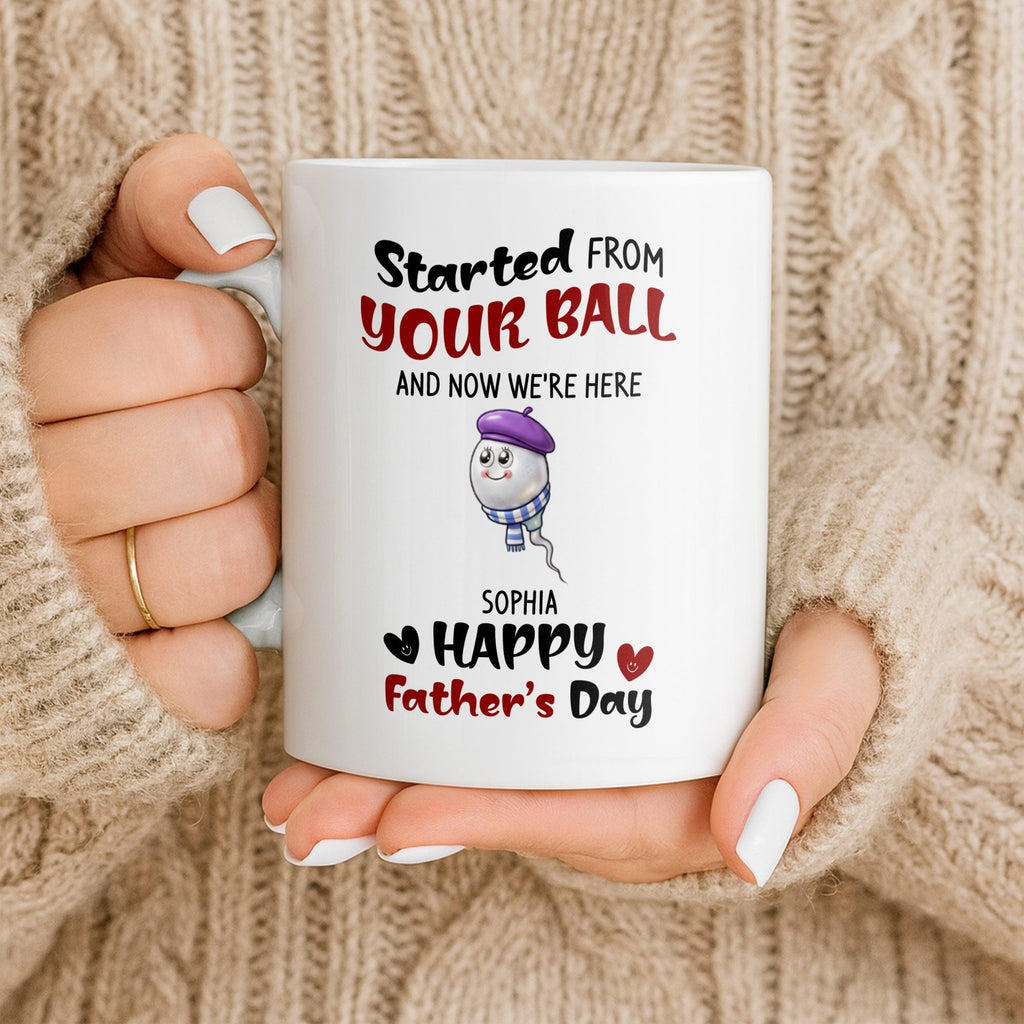 Personalized Coffee Mug Custom Message Gift for Dad Father's Day Edge-to-edge Mug GradoCreations