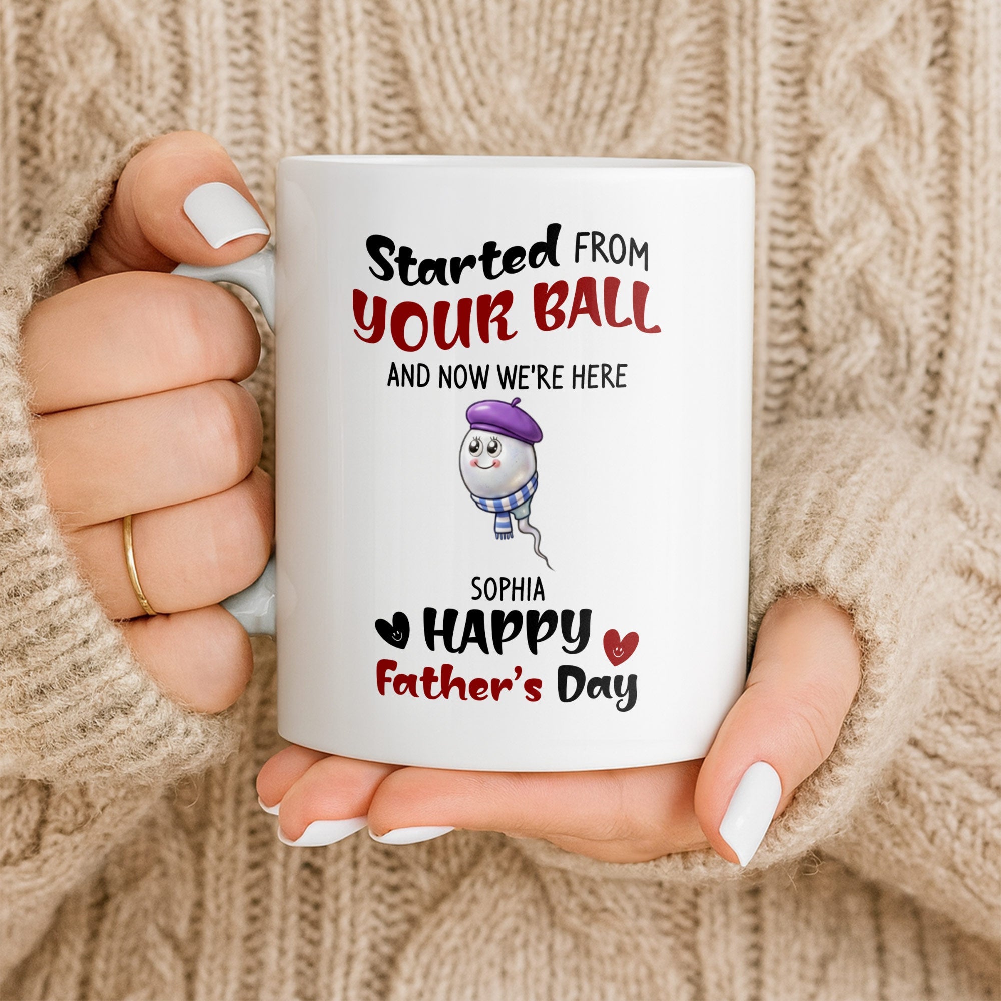 Personalized Coffee Mug Custom Message Gift for Dad Father's Day Edge-to-edge Mug GradoCreations