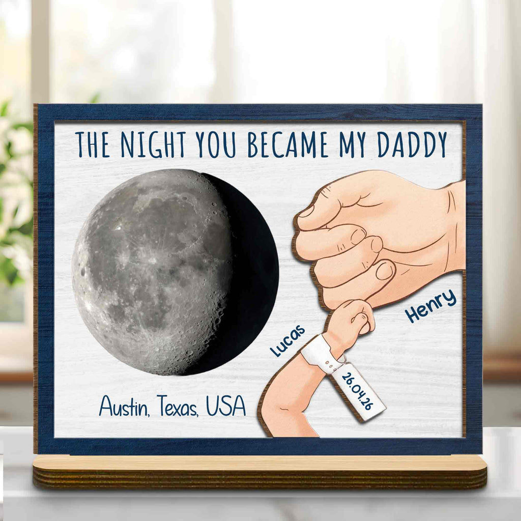 Personalized Custom 2-Layer Wood Plaque for Dad Gift Idea Wood Plaque GradoCreations