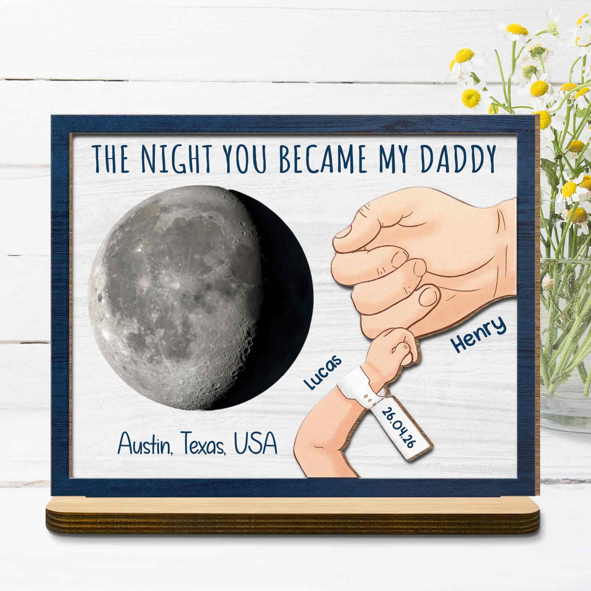 Personalized Custom 2-Layer Wood Plaque for Dad Gift Idea Wood Plaque GradoCreations