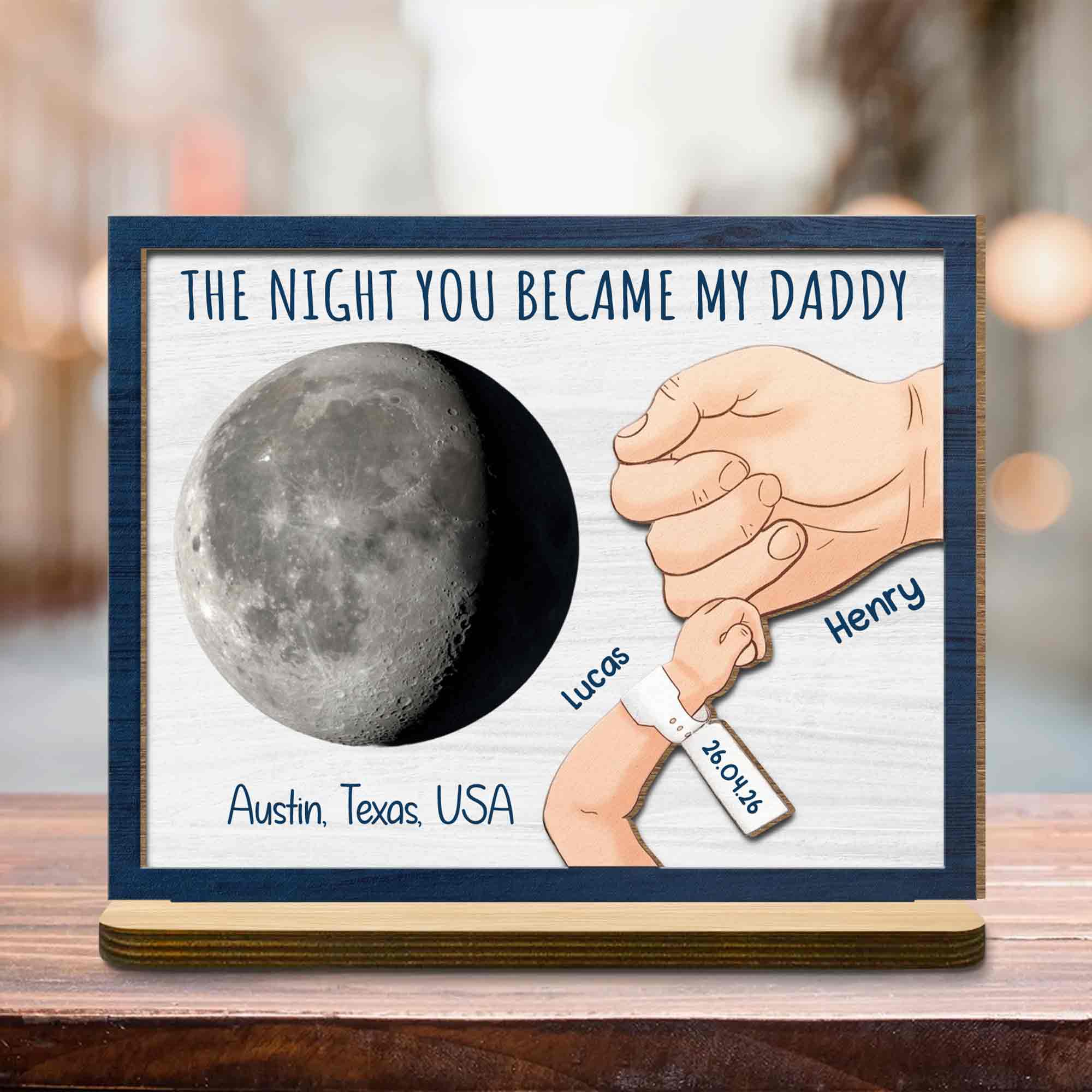 Personalized Custom 2-Layer Wood Plaque for Dad Gift Idea Wood Plaque GradoCreations