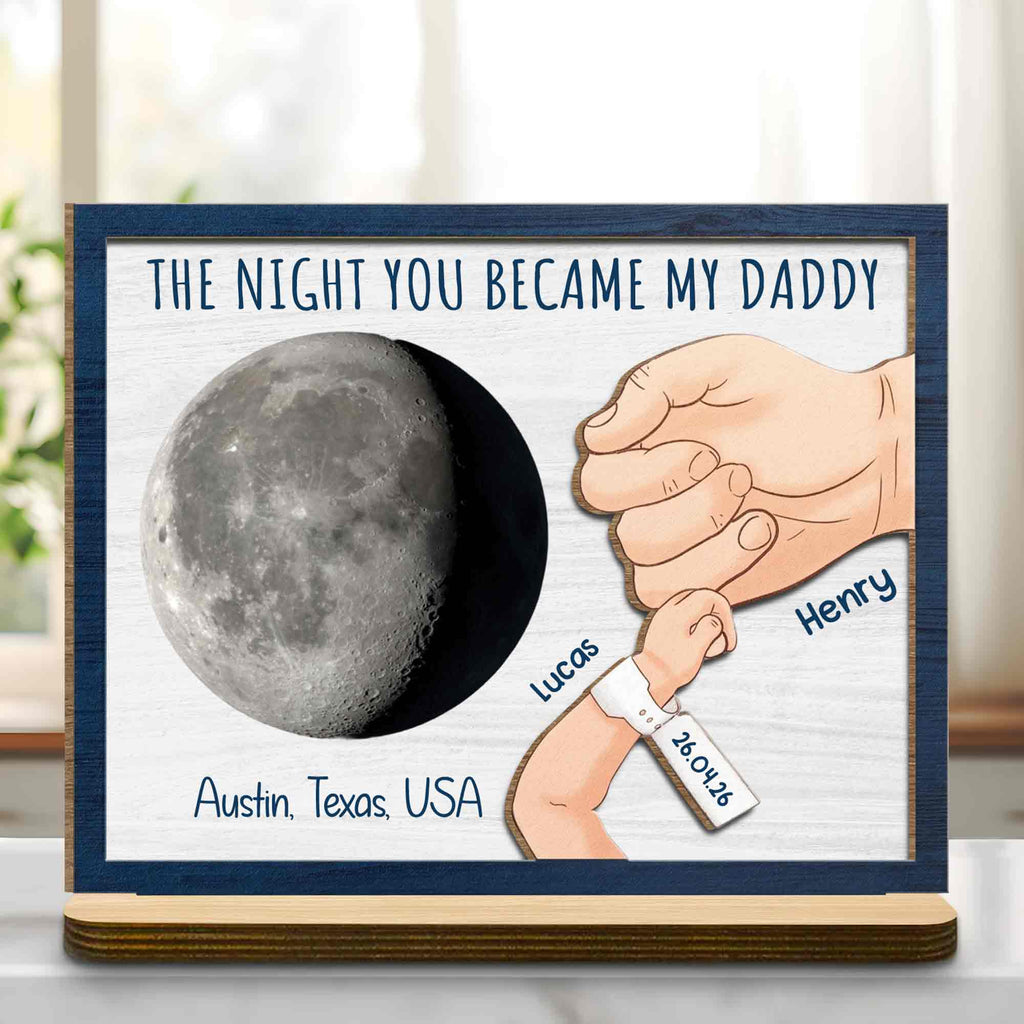 Personalized Custom 2-Layer Wood Plaque for Dad Gift Idea Wood Plaque GradoCreations