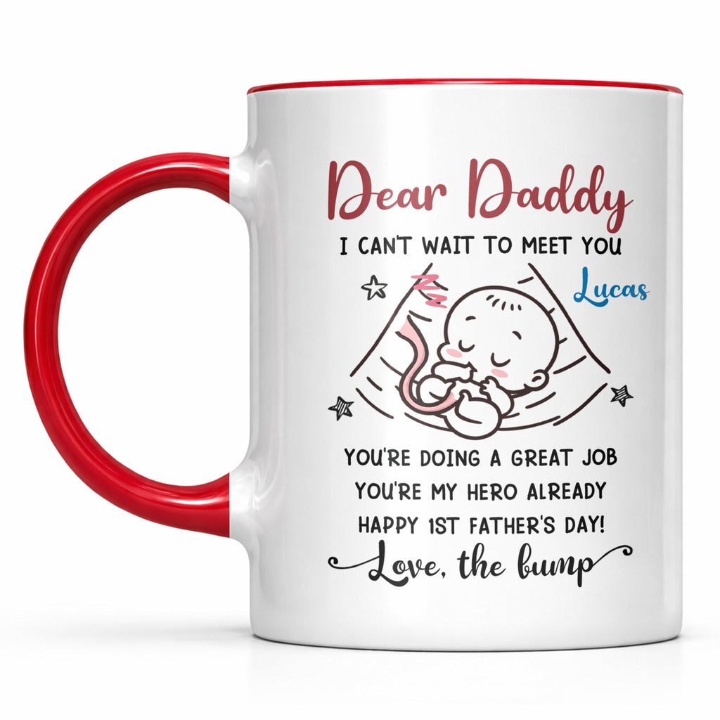 Personalized Accent Mug Custom Message for Dad 1st Father's Day Gift Accent Mug GradoCreations